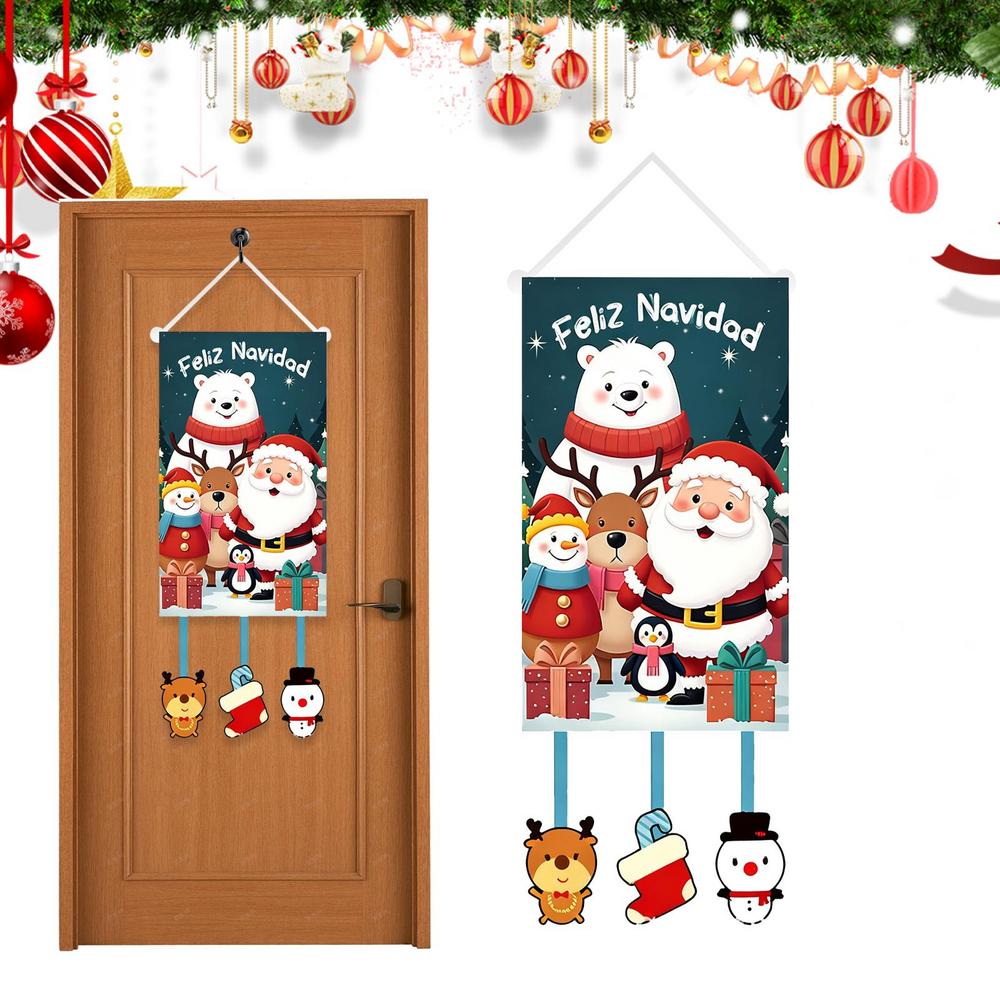Christmas Flag Waterproof Holiday Banner Christmas Door Drape Holiday Decor For Indoor Outdoor Home Window Door Yard Patio Porch
