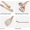 Silicone Cooking Utensils for Non-Stick Pot High Heat Resistant Spatula/Spoon/Turner with Stainless Steel Core for Pancake Eggs Fish
