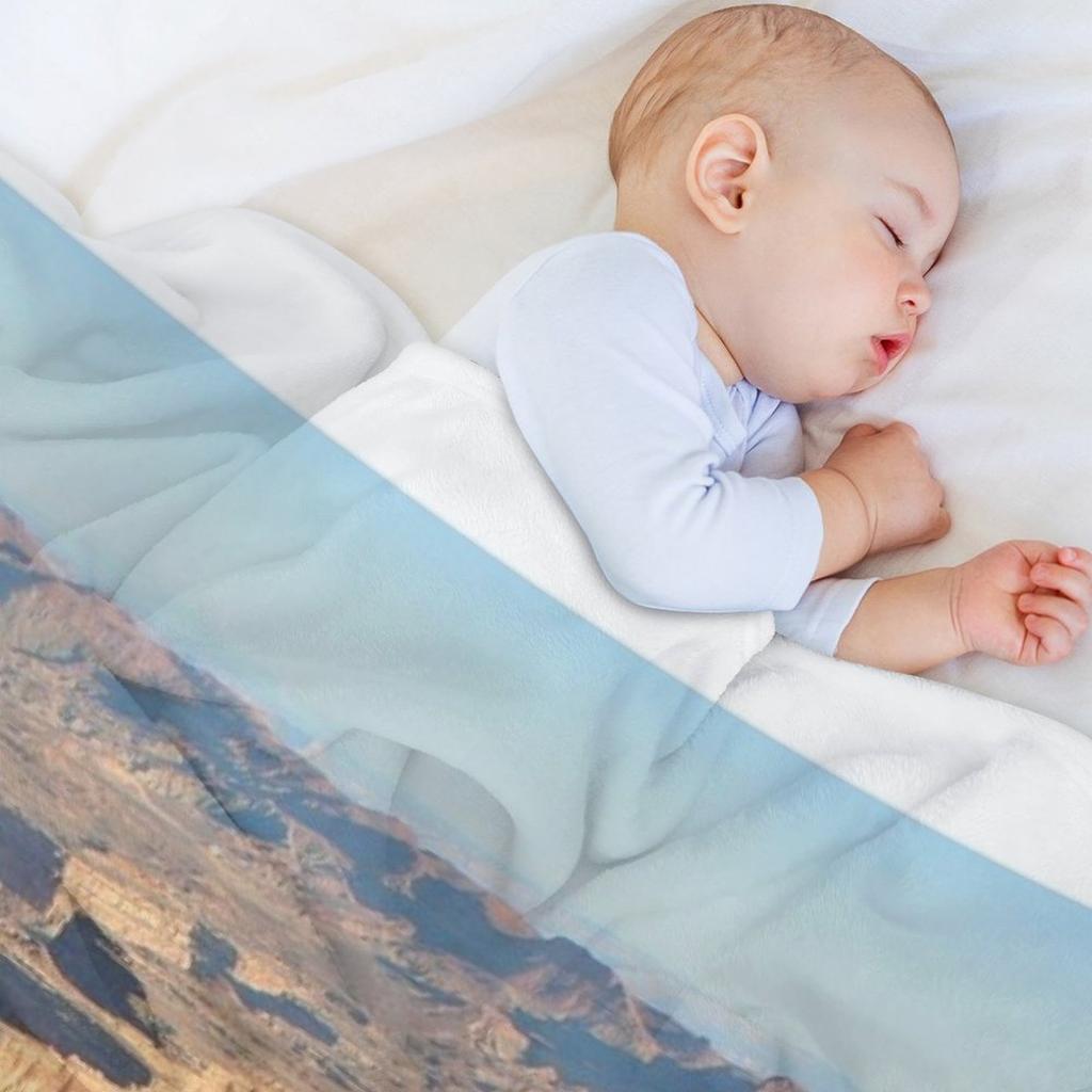 Lake Powell, Glen Canyon, früher Morgen 2 Kuscheldecke Flauschig Winterbetten für Babys Karomuster Decken