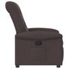 Recliner Chair Dark Brown Fabric