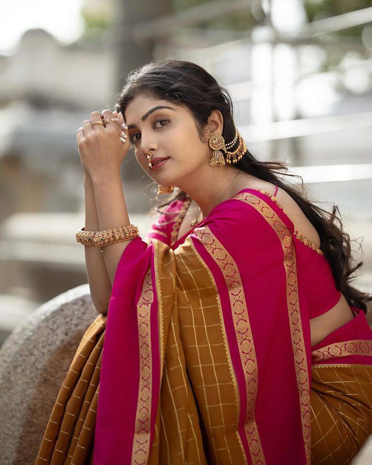 New Launch - Soft Lychee Silk Saree with Rich Pallu and Jacquard Weave