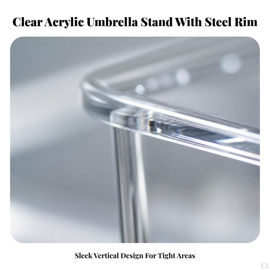 Transparent Umbrella Holder Clear Open-Top Versatile for Doorway