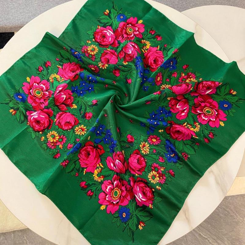 Double Twill Popular Comfortable Value  Silk Scarf 70Cm Cotton Square Leisure Shawl Scarf For Women Headscarf