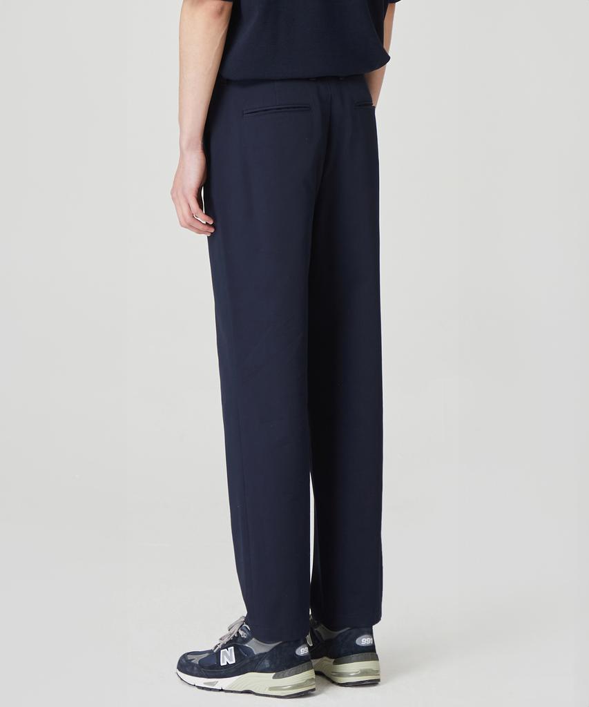 247Silijeu Adjustable Cotton Chino Pants Dark Navy