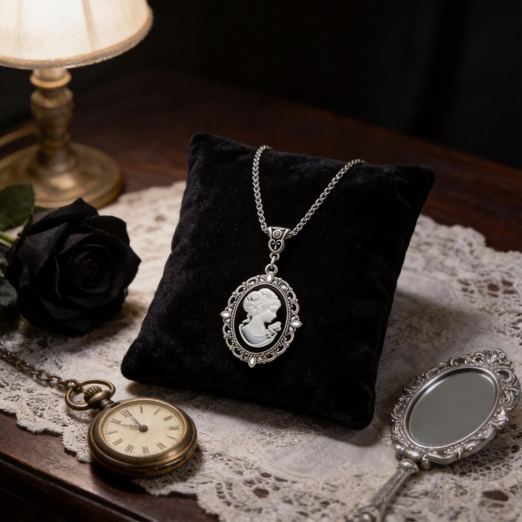Gothic Stainless Steel Geometric Necklace For Women Party Wear
