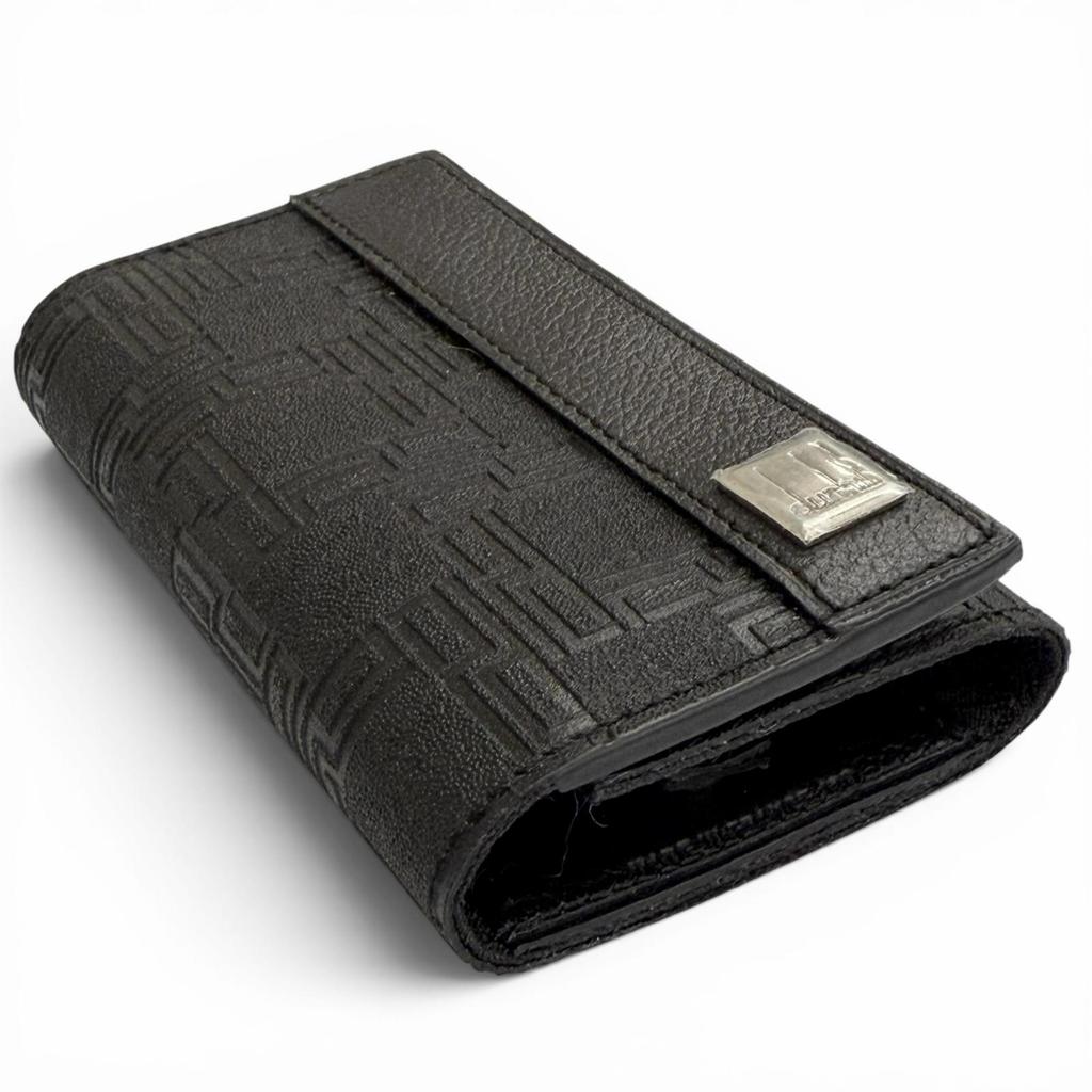Pristine Dunhill Key Holder D9 With Logo All-over Print 6-key Hook Black Used