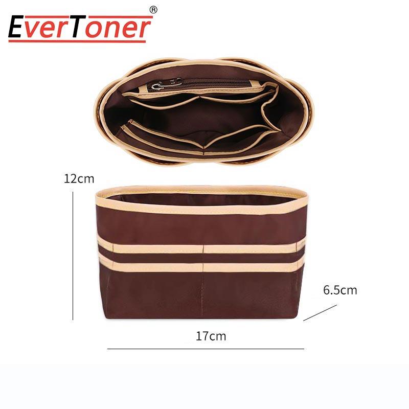 

EverToner Satin Multi-Pocket Bag Organizer For Multiple styles Bag Storage Handbag Insert Liner Bag