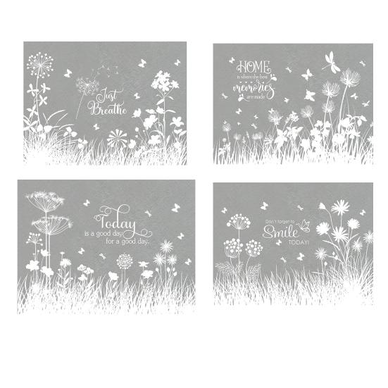 Fiori Farfalle Pellicola per Vetri Privacy Bianco Decorativa Vetro Satinato Adesivo Blocco Solare