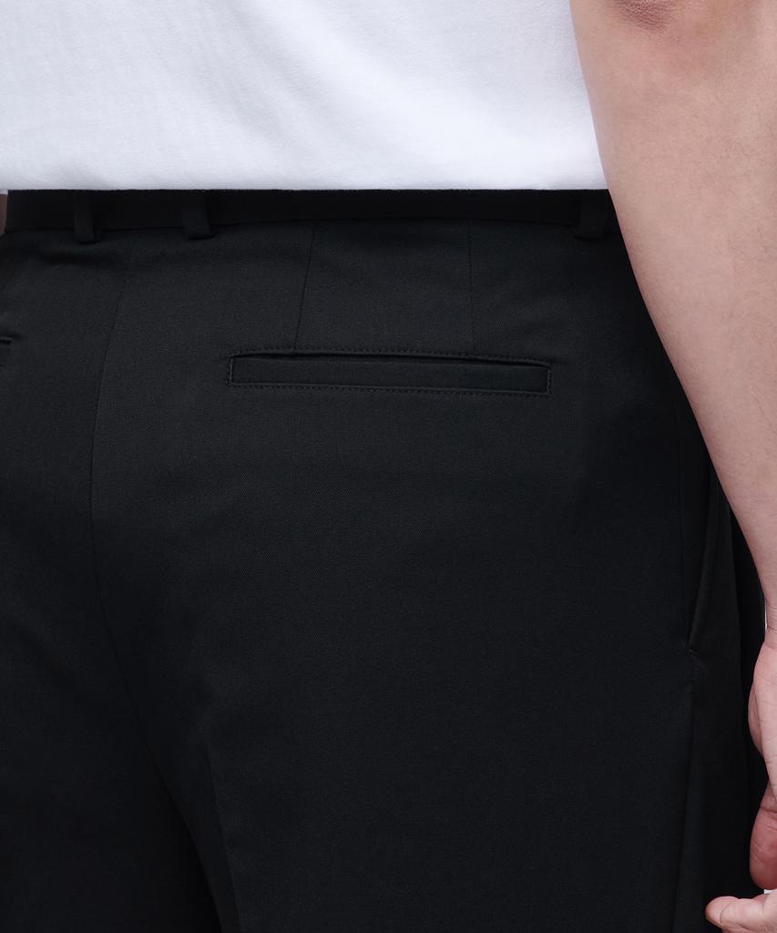 MUSINSA STANDARD Real Wide Belted Slacks [Black]
