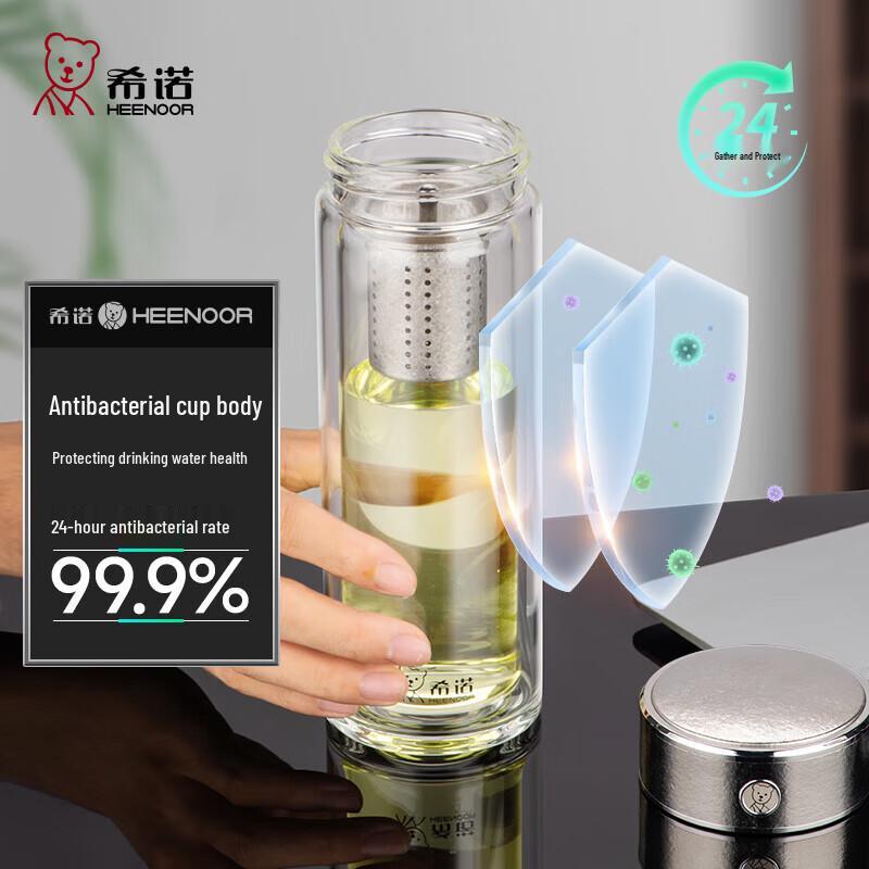 Xinuo Legend Double-Layer Titanium Antibacterial Glass Cup
