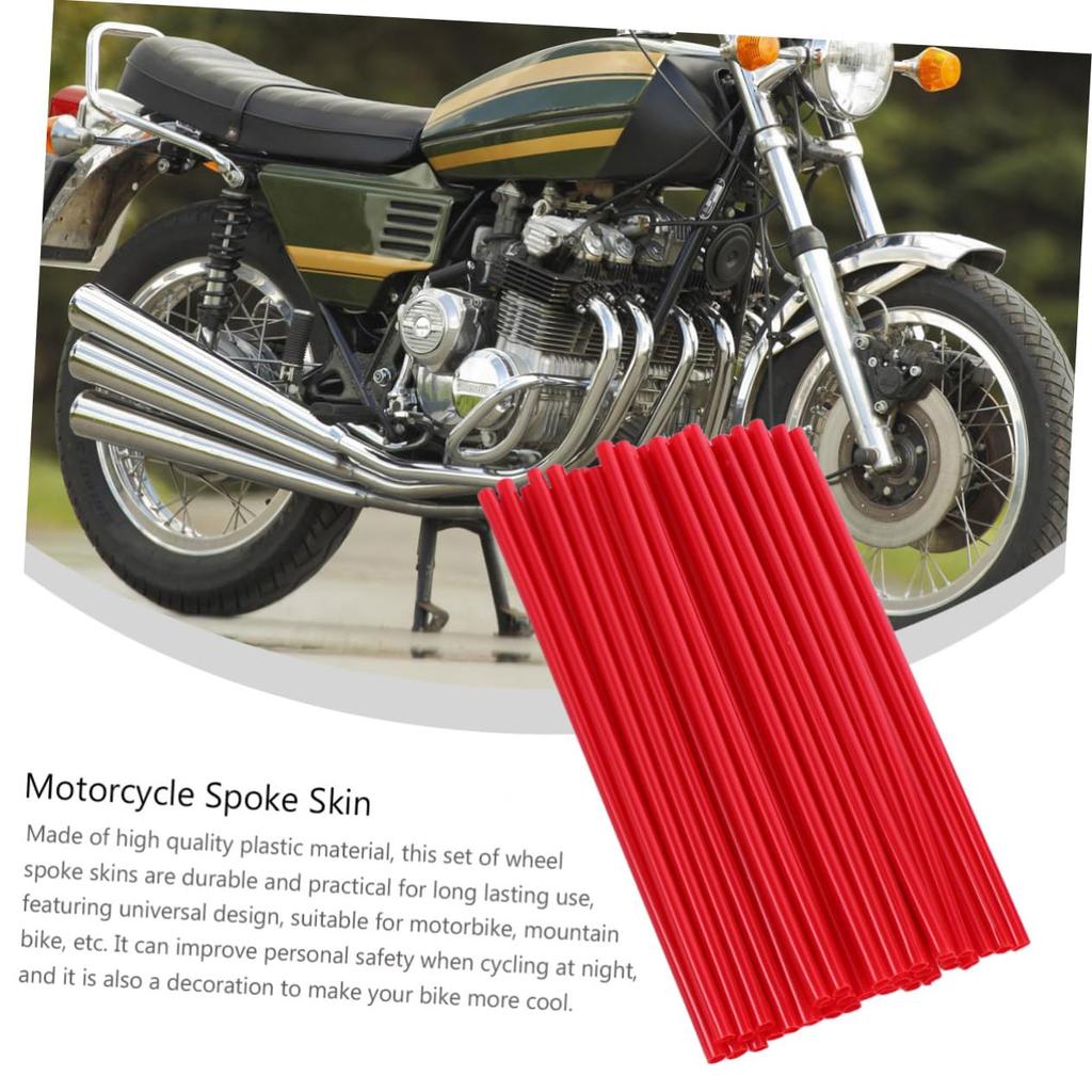BUGUUYO Bike Accessories 36pcs Spoke Bushing Spoke Cover Spoke Rim Cover Spoke Coat Motorcycle Spoke Skin Plastic Wheel Accessories