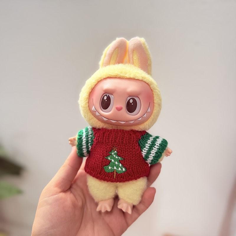 The First, Second and Third Generations of Christmas Baby Clothes Wear 17cm Pendants, and The Clothes Sit with Colored Beads Christmas Set.