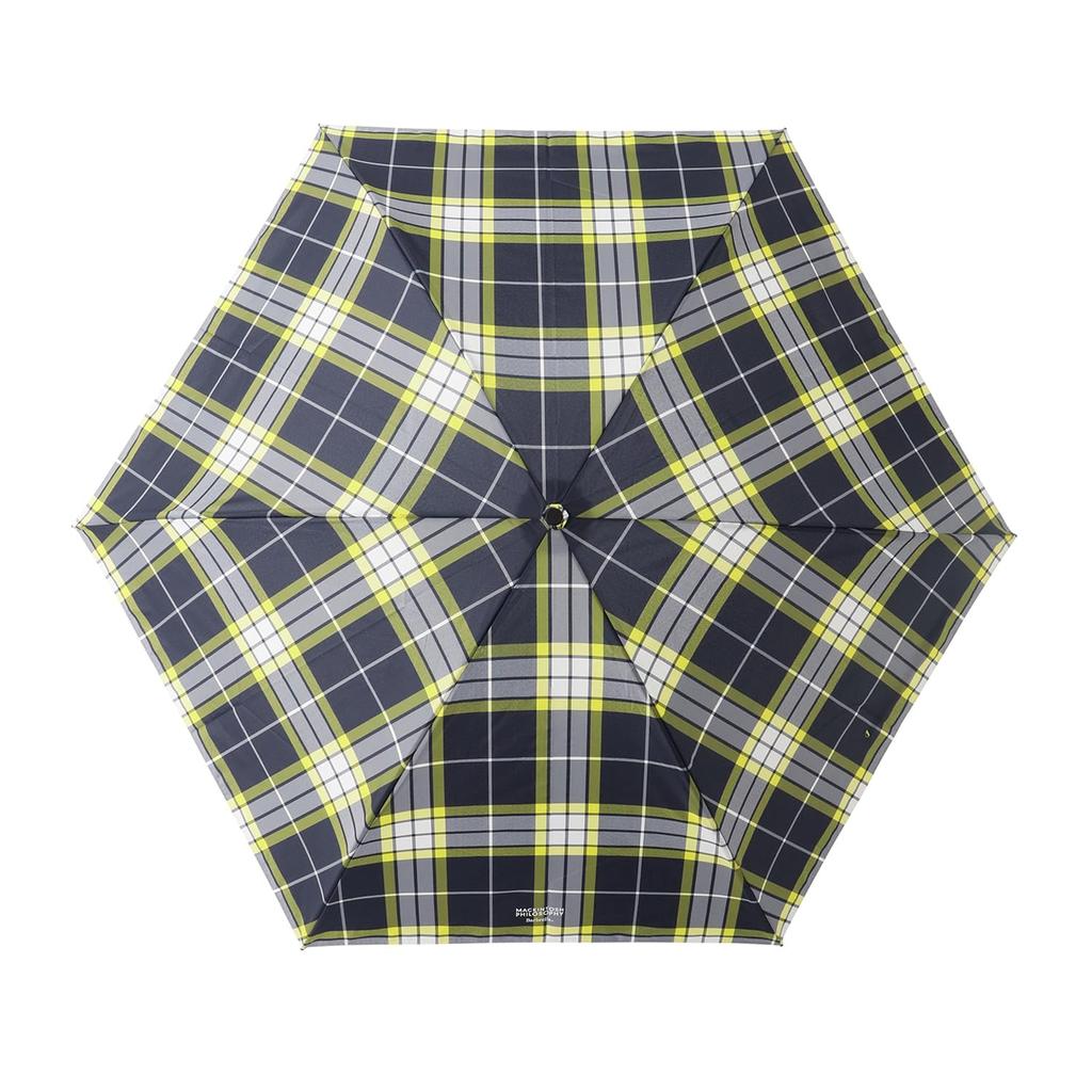 Moonbat Składany Parasol Przeciwdeszczowy Ultra UV Żółty [Mackintosh Philosophy], Lekki, Krata Barwiona Przędzą, 21-431-11139-02,