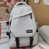 Mochila de Grande Capacidade Mochila Escolar para Campus Mochila Xadrez para o Trabalho