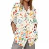 Women's V-neck 3/4 Sleeve Printed Cardigan