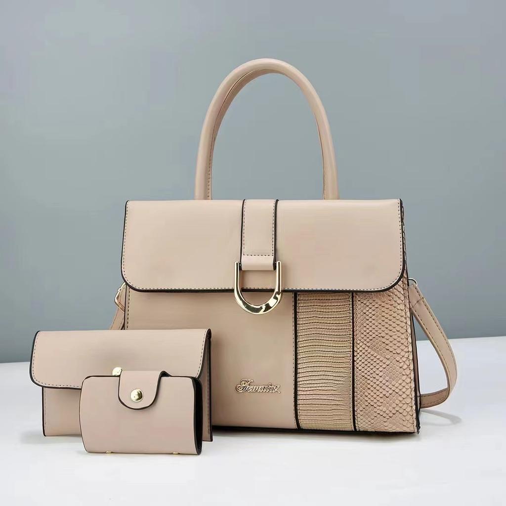 Neueste Patchwork Modische Tragetasche Patchwork Dreiteilige Damen Tasche Hochwertige Damen Tasche Mama Strapazierfähiges Material Tasche Handtasche für Frauen mittleren Alters