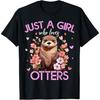 Just A Girl Who Loves Otters For Women Girls T-Shirt