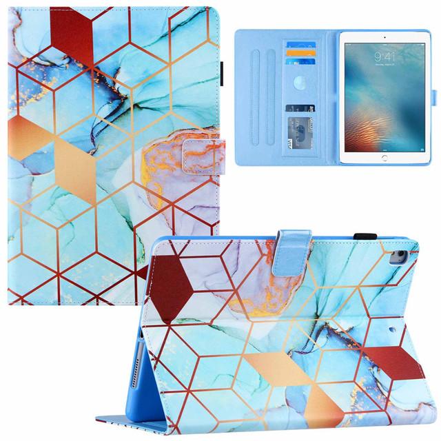 Tablet Case For IPad 9 7 2018 2017 5th 6th Generation Air 2 5 6 Case A1822 A1475 Cute Marble Flower Painted Soft Silicone For IPad 9.7 Case