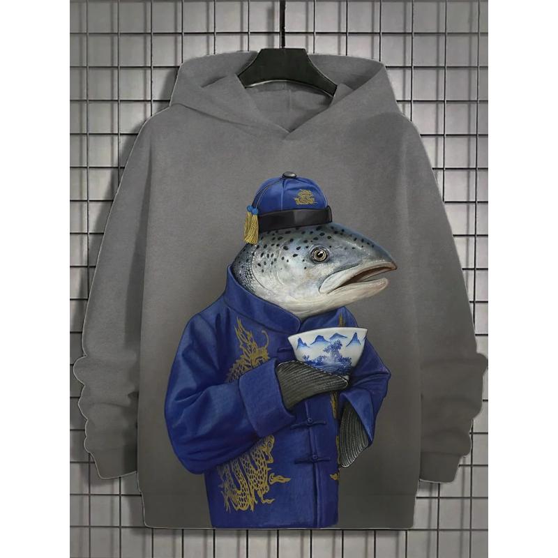 

Веселая японская модная мужская толстовка с капюшоном в стиле Харадзюку, повседневная мужская толстовка с капюшоном y2k, спортивная толстовка с капюшоном с рисунком морского кита на осень и зиму 5XL