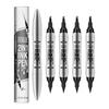 Double Head Four-Pronged Eyebrow Pencil + Eyeliner Quick-Drying Waterproof Eyebrow Pencil