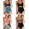 Women Tummy Control Swimsuit Sexy Bikini Swimsuit One Piece Printed Beach Swimsuit