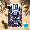 New York Giants (14) Theme Beach Towel Sand Resistant Soft And Comfortable Suitable For The Pool Camping Yoga And Diving A Travel