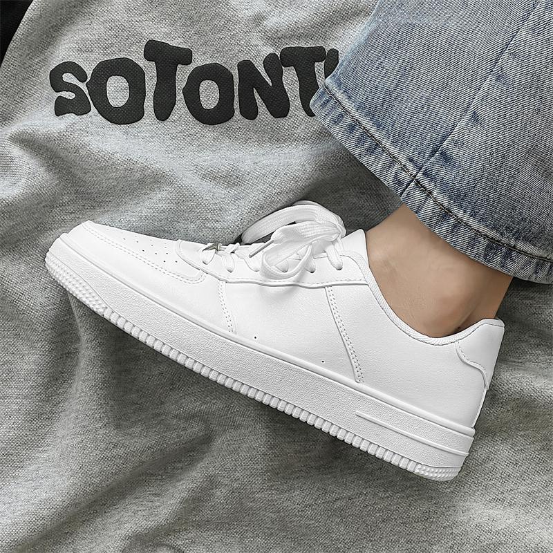 2025 White Shoes Men Casual Sneakers Sports Running Shoes Sneakers 39 чёрный