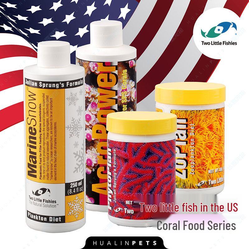 US Two Small Fish Coral Nourishing Agent: Phytoplankton, Zooplankton, LPS & SPS Coral Food with Amino Acids and Coral Snow