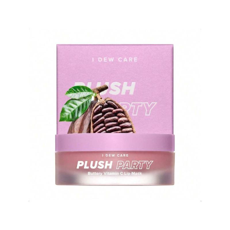 I Dew Care Overnight Lip Sleeping Mask - Plush Party | Buttery Vitamin C, Moisturizing Balm, With Cocoa Butter For Dry Lips, Glass Skin Look, 12g