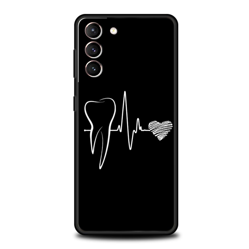 Phone Case For Samsung Galaxy S24 S23 Ultra S22 S21 S20 FE 5G S10 S10E S9 Plus S8 Cover Dentist Dental Dent Tooth Cute Teeth