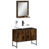 Vidaxl 2-Piece Bathroom Cabinet Set, Smoked Oak