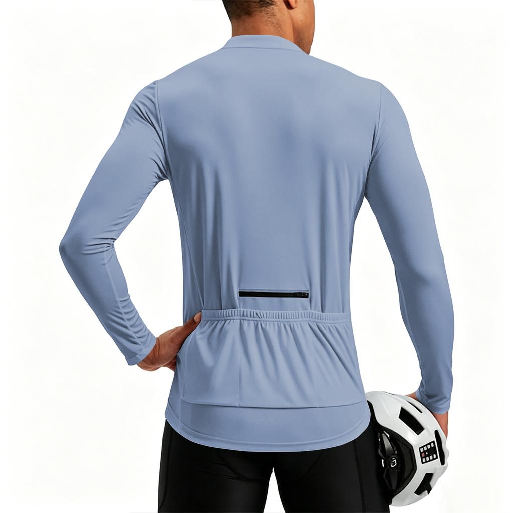 Men's Long Sleeve Quarter Zip Pullover Breathable Quick Dry Moisture Wicking Athletic Shirt Lightweight Stretch Fit