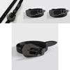 Fashionable Leather Belt With Large Metal Buckle For Women Casual And Party Wear