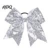 Haargummis für Gymnastik Pailletten Schleifen Elastisches Band Groß Cheerleading Festival Dekorationen Band Pferdeschwanzhalter Glitzer Scrunchies Damen Mädchen Teenager