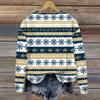 Women's Casual Long Sleeve Christmas Print Neck Pullover Sweatshirt