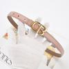 New Two-layer Cowhide Retro Belt 2.0cm Letter Buckle Thin Belt Simple and Fashionable Women's Trousers Belt