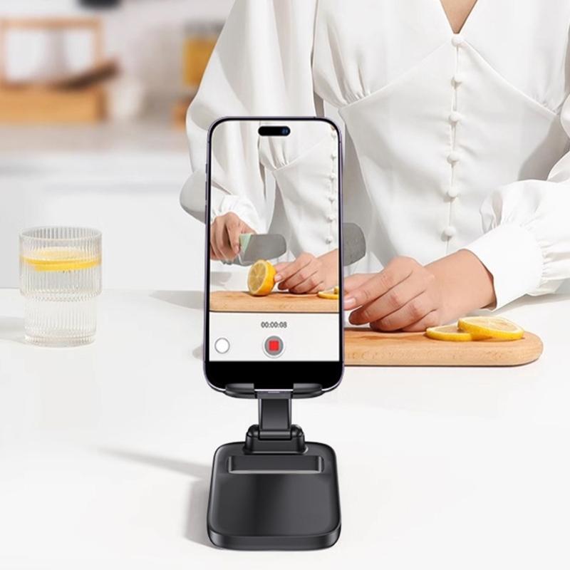 Phone Holder Universal Angle Adjustable Stand for Phone Tablet Tabletop Folding Support Cradle for Live Watching Video