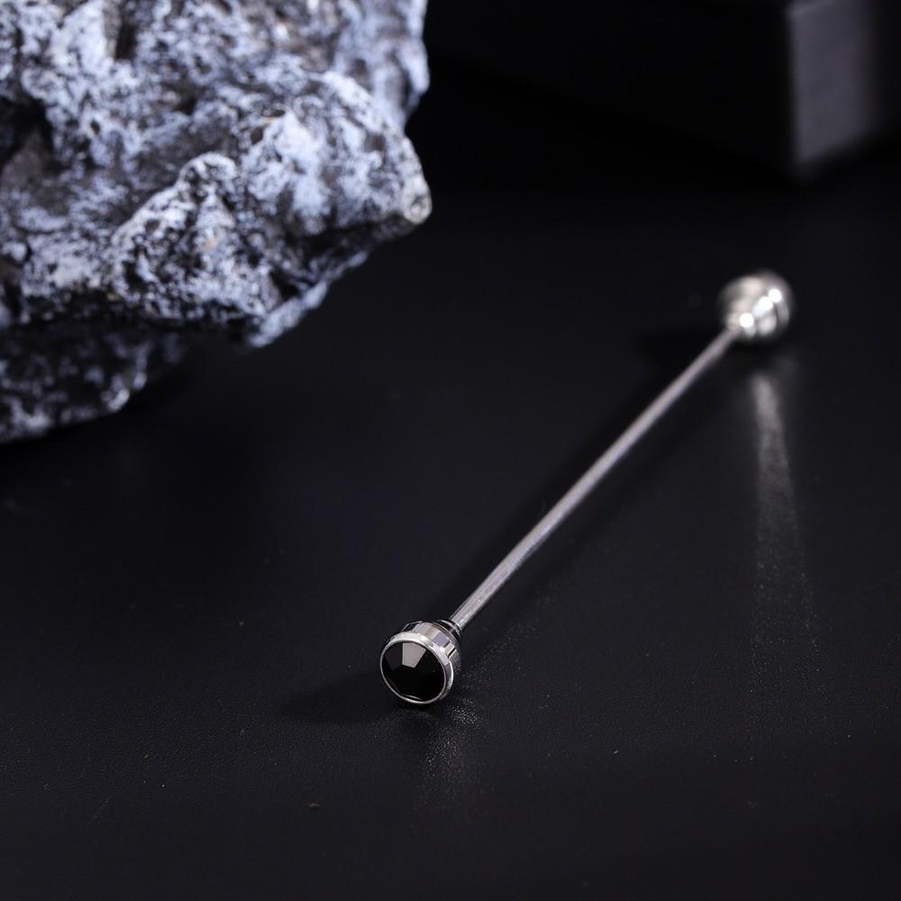 Mini Crystal Tie Collar Needle Detachable Neckline Pin Knight's Uniform Shirt Collar Pin  Gift