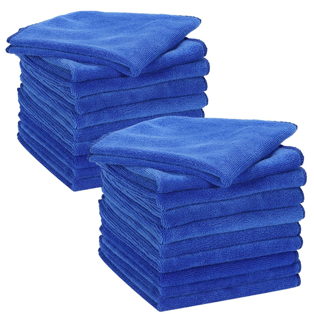 

Полотенца для мойки автомобиля, Набор из 20 штук, 11,8 x 11,8 дюймов (30 х 30 см), 30 x 30cm (x 20) синий