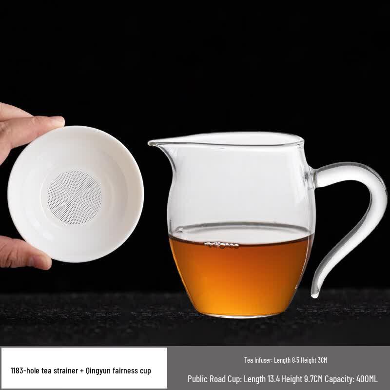 Suet Jade White Ceramic Tea Strainer