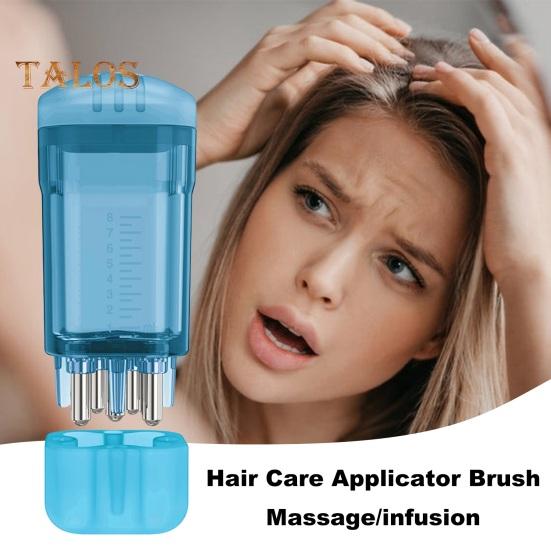 8ML Hair Oil Applicator with Precise Scale Scalp Massage Applicator Comb Clear Portable Hair Serum Oiling Dispenser Brush Hair Root Application Comb