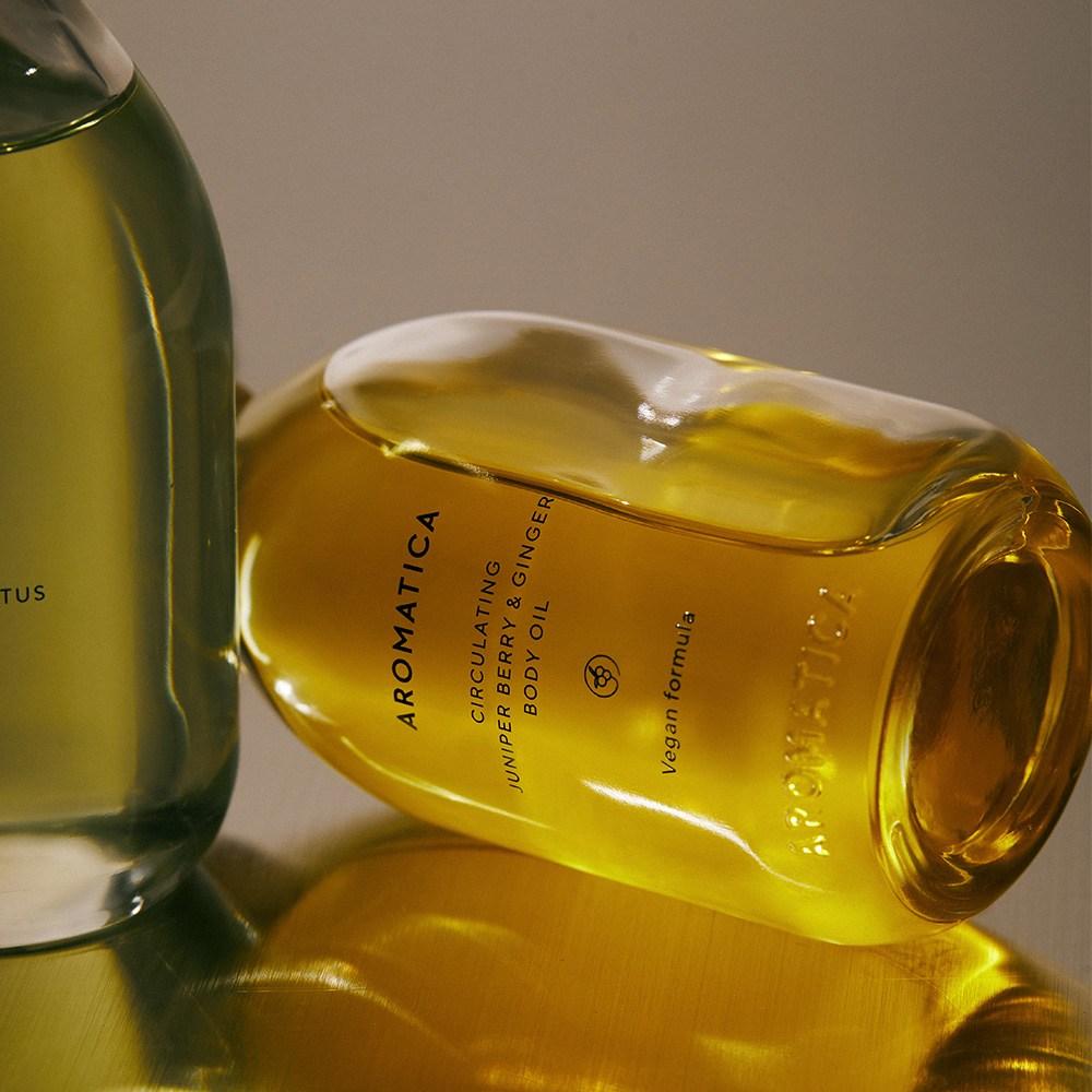 AROMATICA Circulating Body Oil Juniper Berry & Ginger Flavor, 100ml, 1 Unit