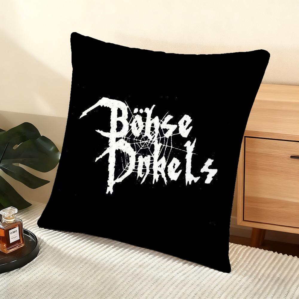 B-Bohse O-Onkelz Cushion Cover Soft Short Plush Pillow Cover Smooth Cozy Texture Aesthetic Cushion Case Home Decor