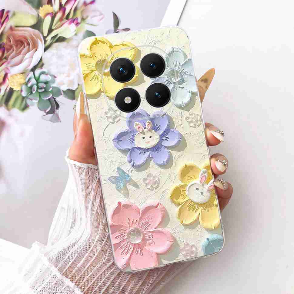 Für Xiaomi Redmi Note 15 Pro Plus ProPlus 5G Hülle Blume Cartoon Hülle Weiche Silikonhülle Für Redmi Note 15 Pro+ Hülle