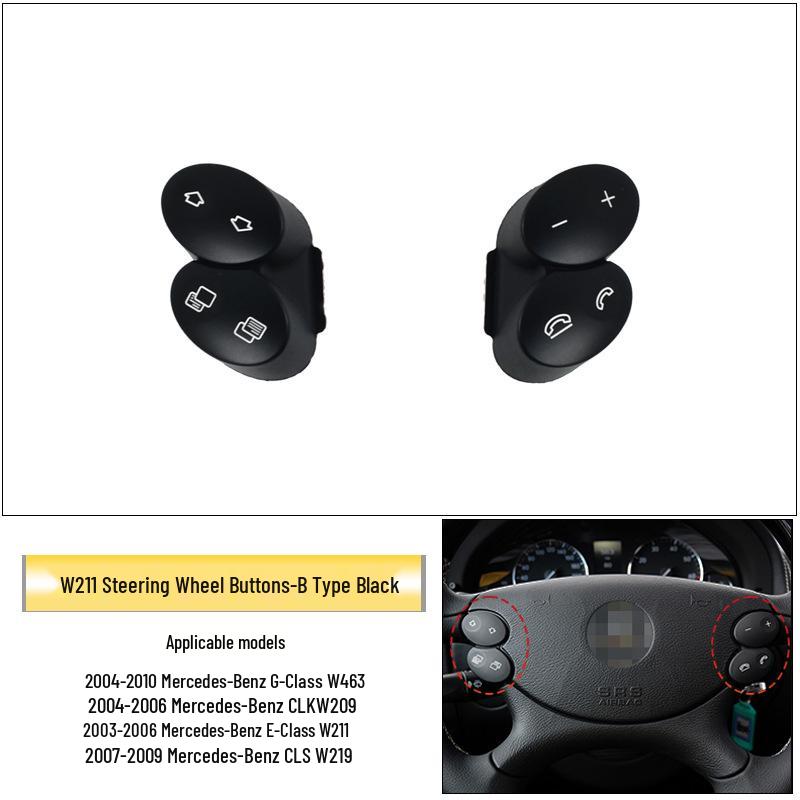 Compatible with Mercedes-Benz E-Class W211 Steering Wheel Buttons: E200, E260, E300L Multifunction.
