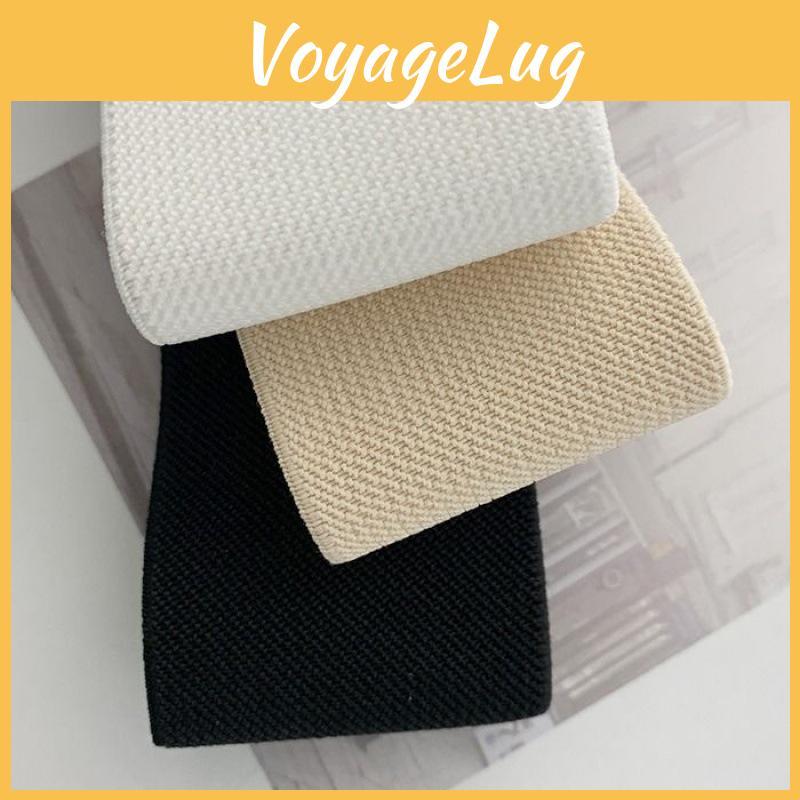 Elegant Black Women's Waist Belt Versatile Stretchy Wide Waistband With Round Buckle For Fashionable Dresses And Sweaters