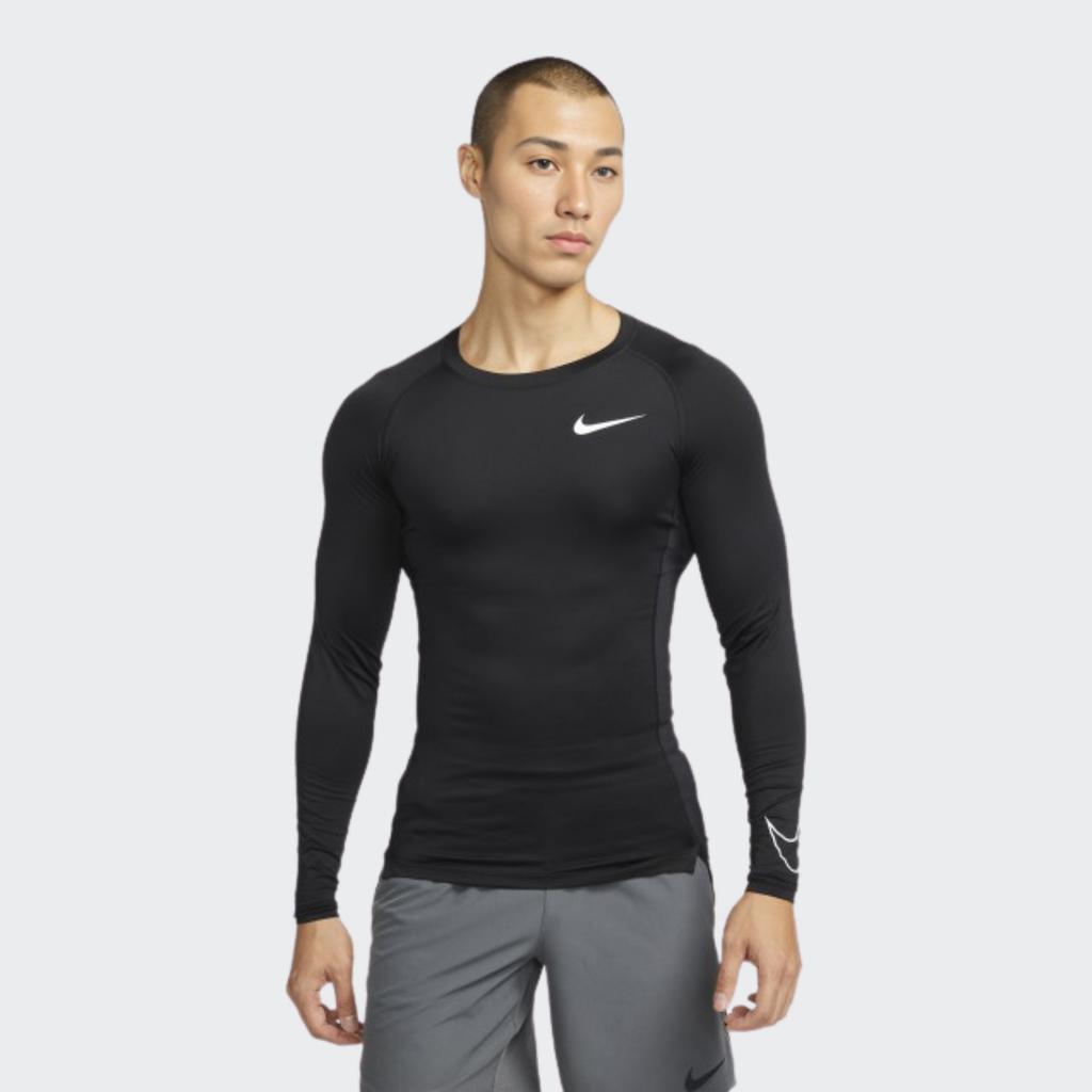 Nike Long Sleeve Fitted Training Top Men Tops Black BV5589-010