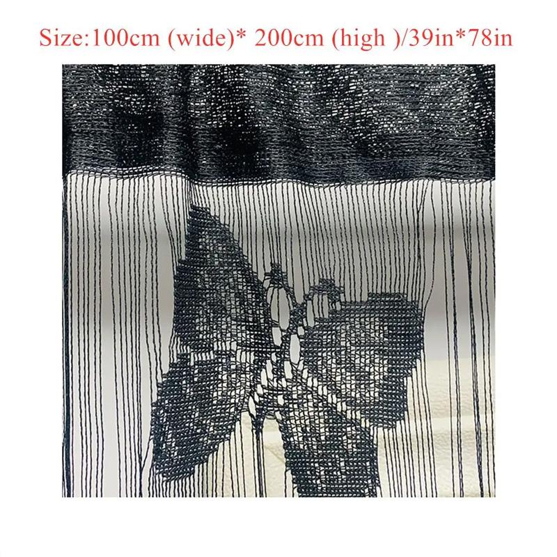 1 st Fönstergardiner 100*200cm Hängande Snöre Festival Fjärilsgardin Fönsterpaneler Dörröppning Linjegardiner Avskärmningsnät