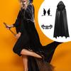 Halloween Witch Cloak Dressing Up Wizard Robe Cape for Masquerade Cosplay Event