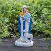 Spiritual Resins Solar Holy Mother Figurine with LED Light Home Garden Ornament top sale